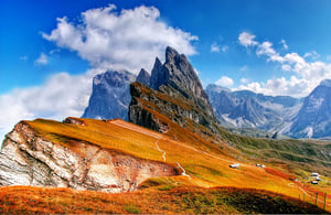 Mountain and rocks