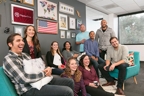 Populus Group employees in the Bellevue office.