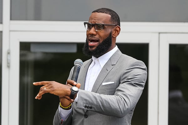 LeBron James speaking on stage via Market Watch