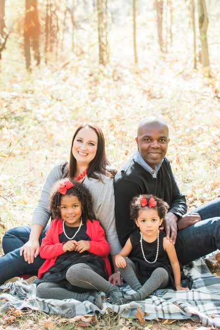 Jessica Osei is a corporate compliance manager at Populus Group. Here, she is pictured with her husband and two daughters.