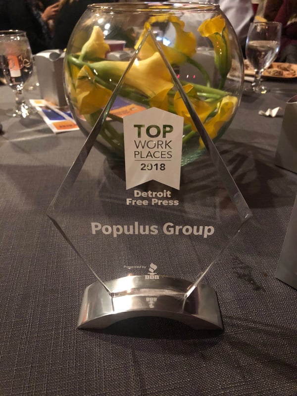 Populus Group DFT Best Work Places Award