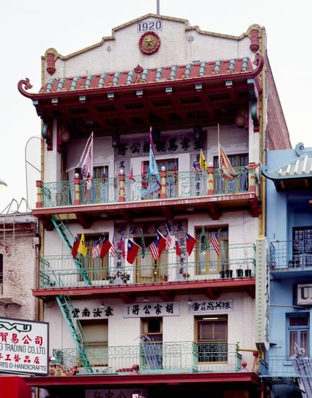 Historic building in Chinatown, San Francisco, California