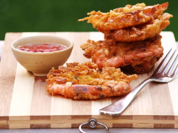 Ukoy are Filipino shrimp fritters.